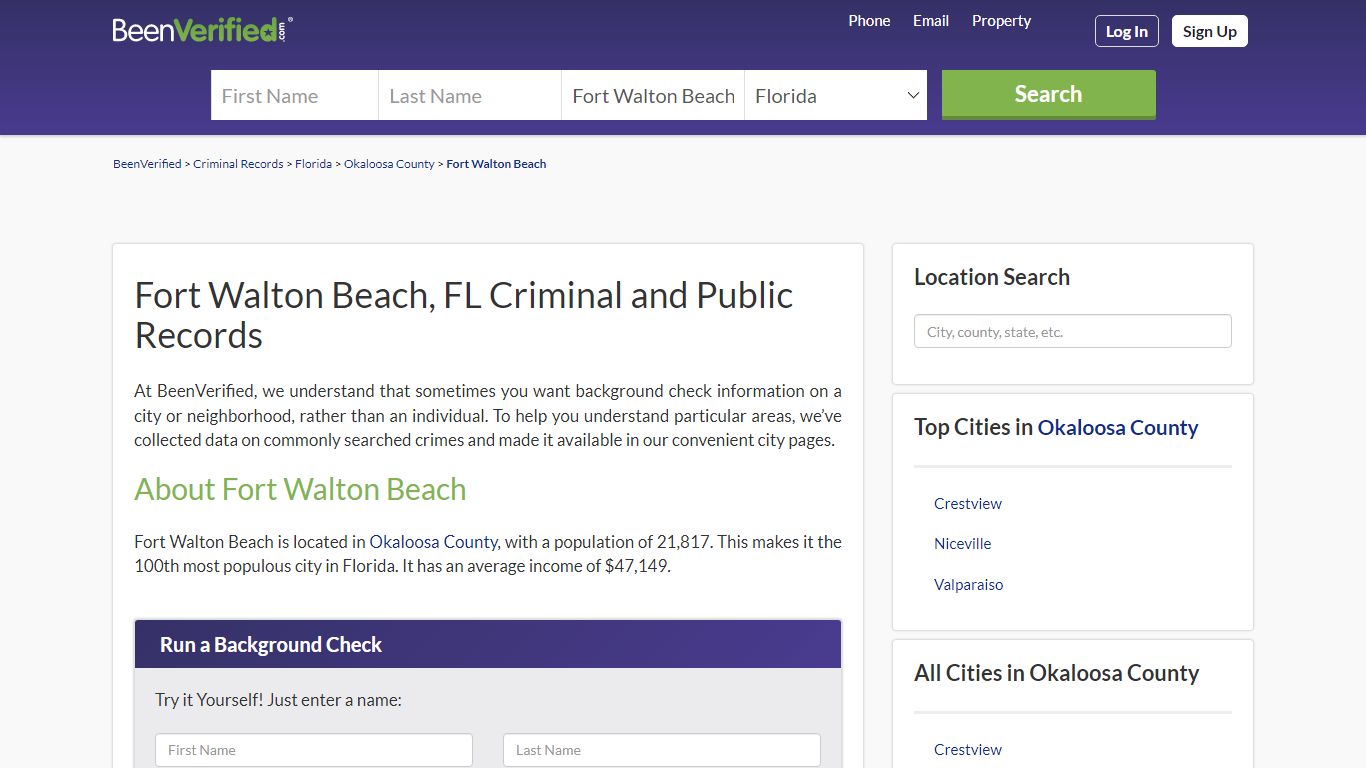 Fort Walton Beach Public Records (FL) - Court & Criminal ...